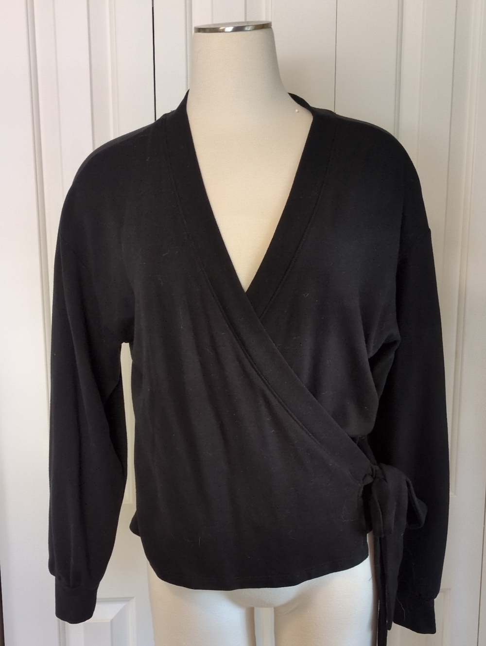 Old Navy Black Wrap V-Neck Sweater
